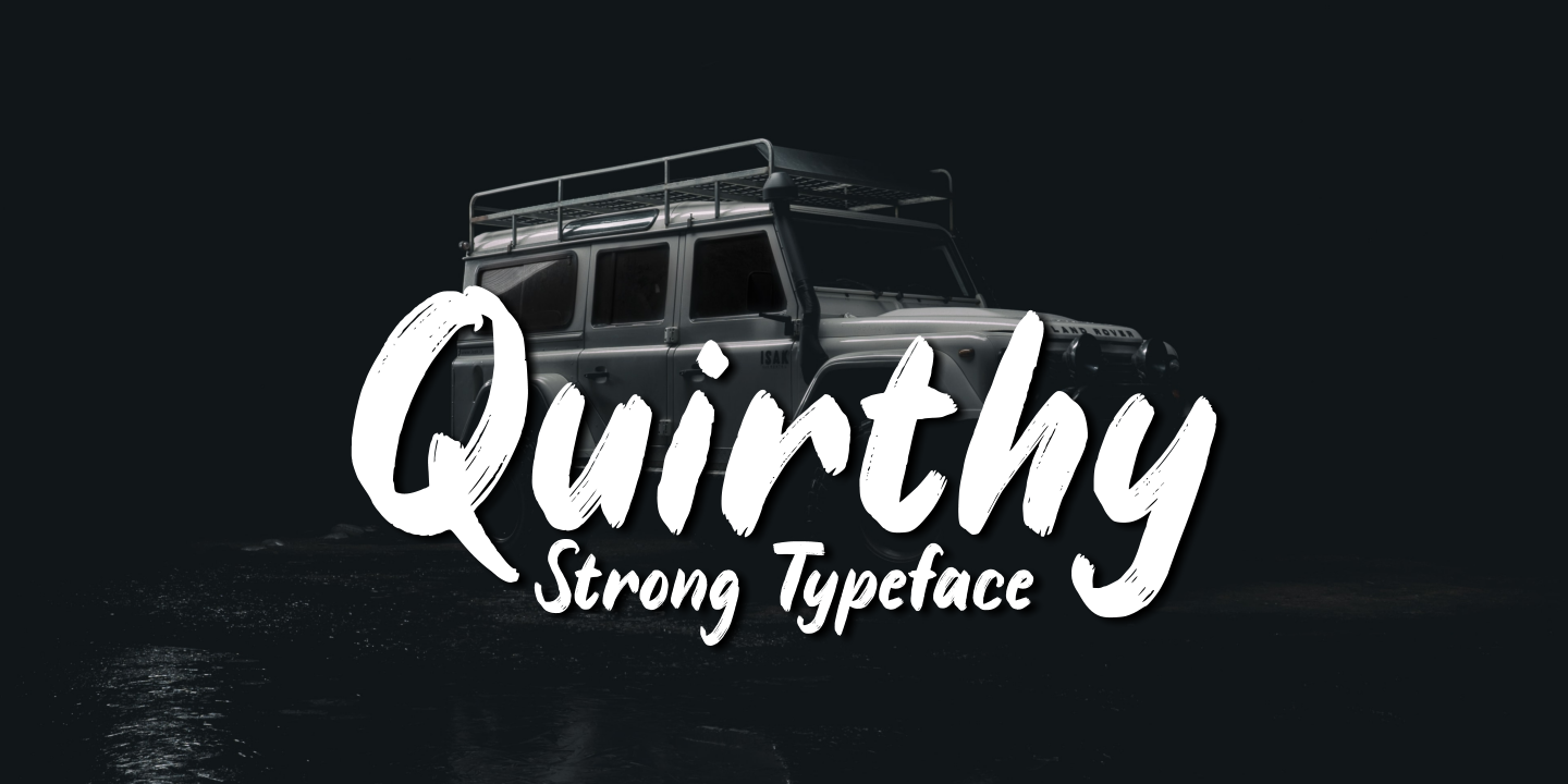 Пример шрифта Quirthy